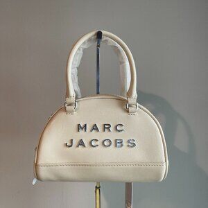 Marc Jacobs Small Bowler Bag w/ Guitar Strap Crossbody Strap - Marshmallow - NWT